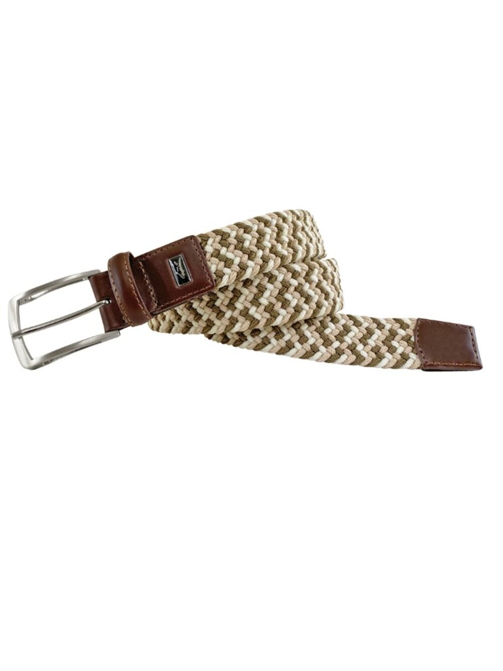 2 / $40 | Greg Norman Performance Woven Braided Golf Belt Beige Size 40